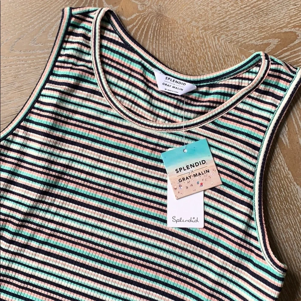 SPLENDID x GRAY MALIN La Plage Striped Tank Dress M